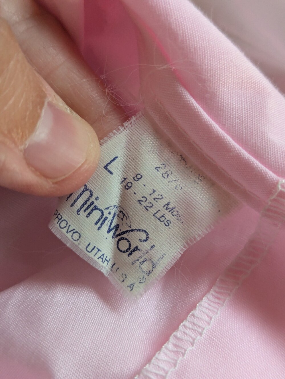 Vtg Miniworld 9-12m Pinafore Dress Frilly Pink Baby Girls Heirloom - Picture 5 of 6